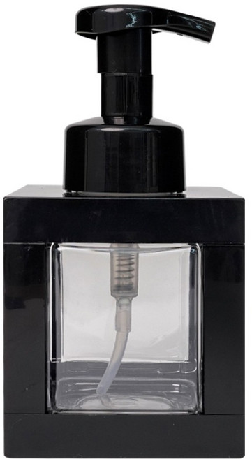 인블룸 깔끔한 주방세제 사각 디스펜서 거품형 350ml, 블랙, 1개