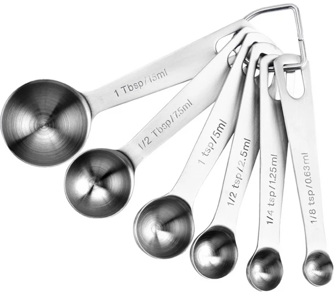 칼딘 스테인리스 계량스푼 6종 세트, 1세트 - 쿠팡