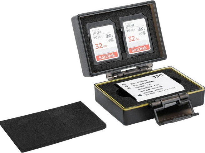 JJC 리코 GR3 GR3X DB-110 배터리 SD카드 보관 수납 케이스, 1개, BC-DB110