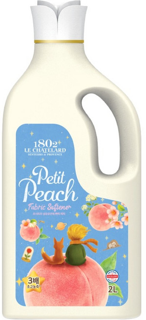 르샤트라1802 섬유유연제 쁘띠 피치 본품, 2L, 1개