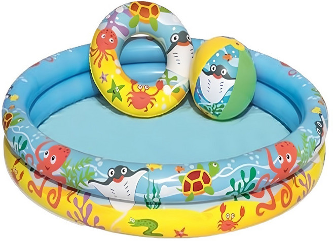 Bestway 繽紛泳池套裝 51124, 1套, 多色