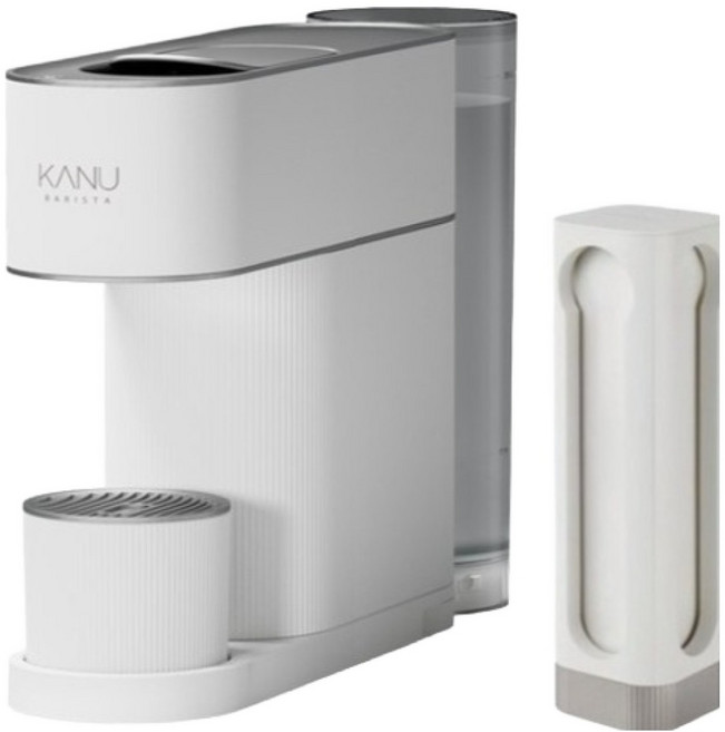 카누 바리스타 어반 캡슐 커피 머신 + 타워형 캡슐 보관함 세트, DSU-DN, 스노우 화이트