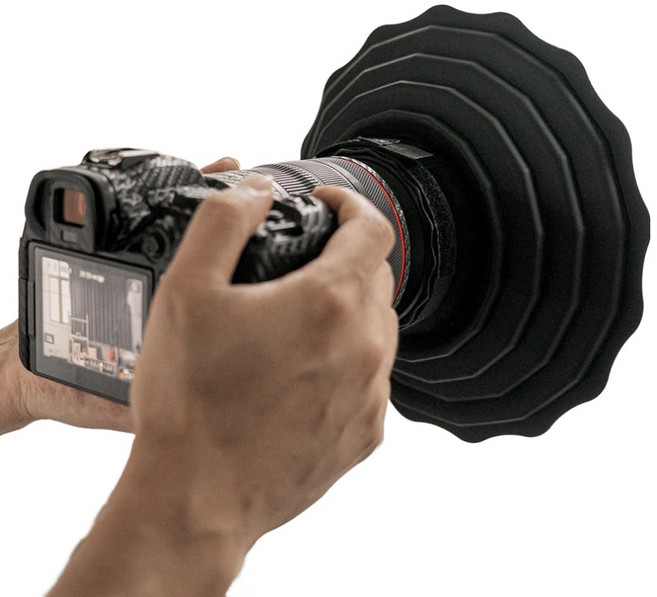 JJC 카메라 유리 반사 차단 접이식 윈도우샷 실리콘 렌즈후드, 1개, LH-ARS