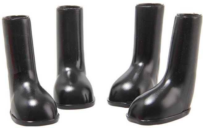 웨이비데이즈 반려동물 쫀쫀 방수 레인부츠, 블랙, 4개