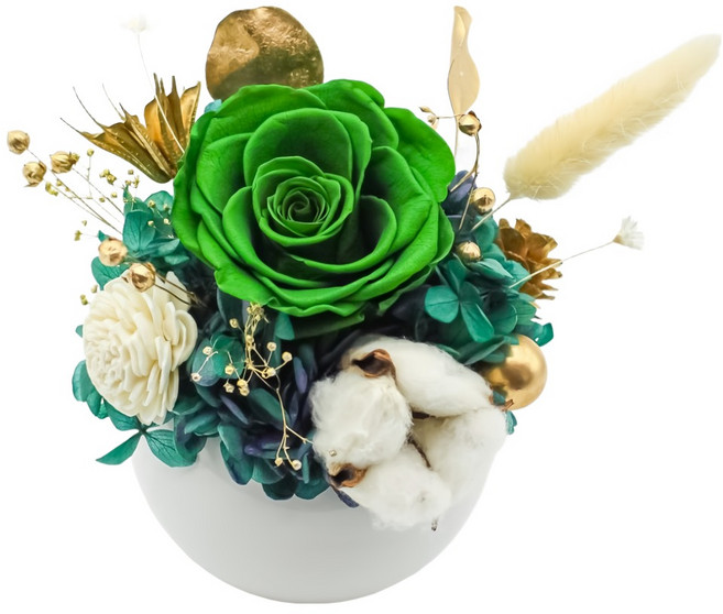 Floral M 法式森林永生擴香花禮, 1個, 綠色