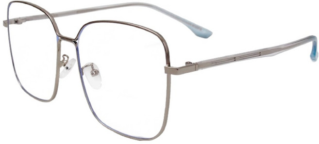 ALEGANT 透視感金屬方框UV400濾藍光眼鏡