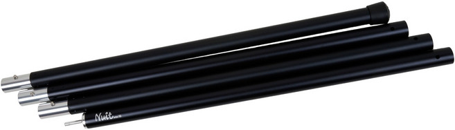 Nuit 努特 高強度6061-T6鋁合金營柱/套接營柱 NTA6603BK 黑色, 1個