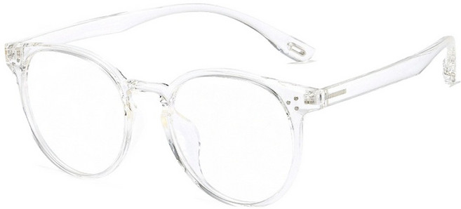 ALEGANT 冷調極簡圓框輕量UV400光學濾藍光眼鏡 TR90