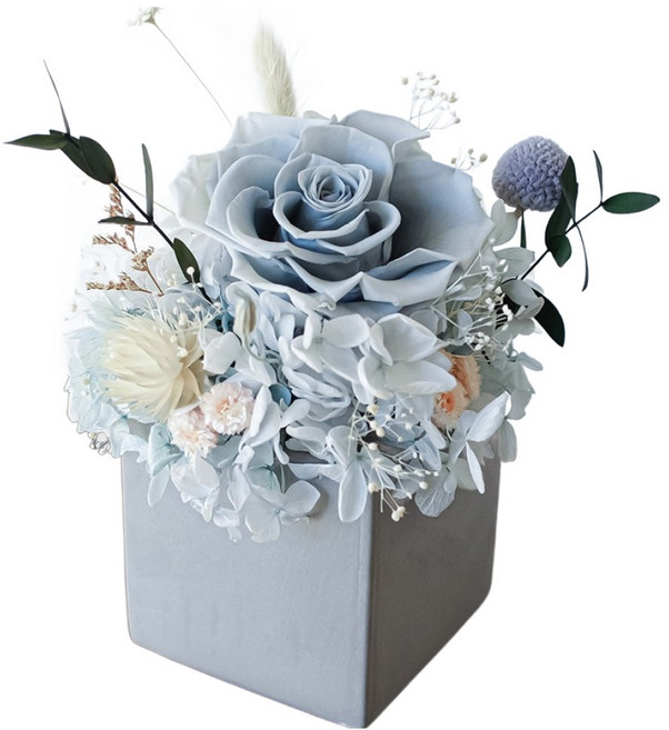 Floral M 質感花園永生擴香花禮, 銀灰色