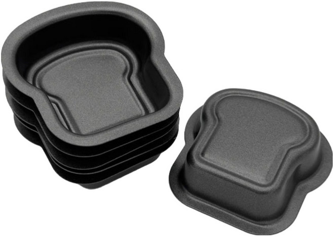 아노마드 블랙 식빵모양 마들렌틀 1구 논스틱 코팅팬 6P, 6개