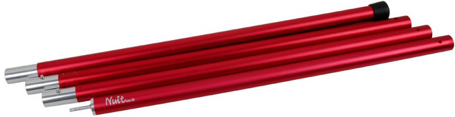 Nuit 努特 高強度6061-T6鋁合金套接營柱 280cm 紅色, 1個