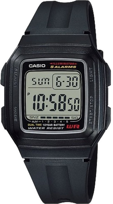 CASIO 卡西歐 男性用刻字應援訊息軍人電子手錶 F-201WA-1A