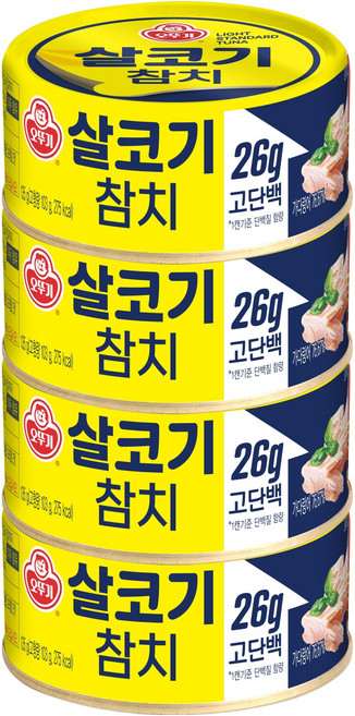 오뚜기 참치 살코기 통조림, 135g, 4개