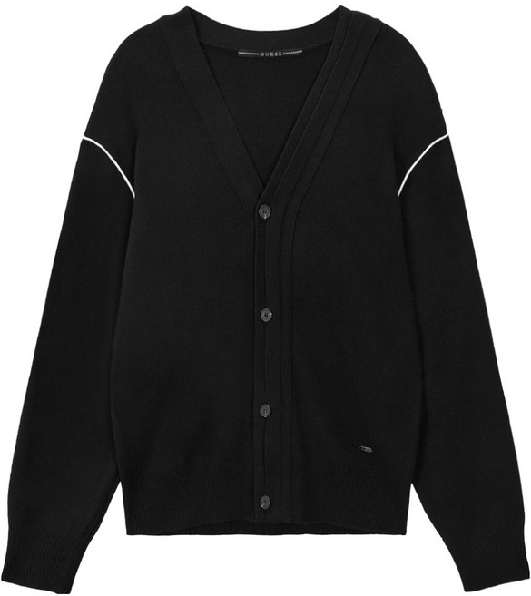 게스 남녀공용 칼라배색 스웨터 가디건 MO4S2694