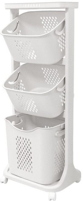 아임홈리빙 라인 스탠다드 빨래바구니, 화이트