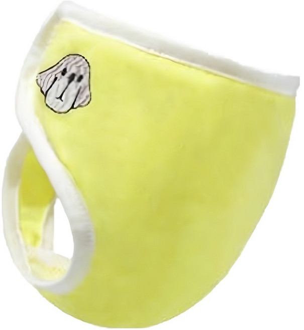 뉴토피아 강아지 귀여운 디자인 생리 배변 기저귀 옐로우, 미니, 1개, 1개입