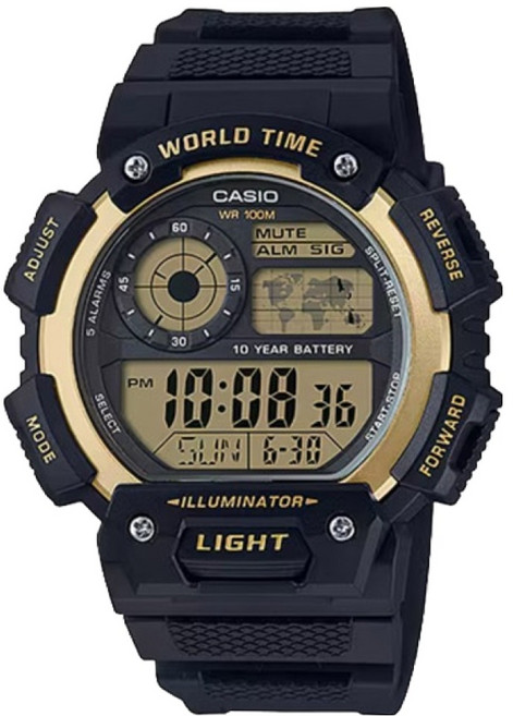 CASIO 卡西歐 男性用 入伍禮物 軍人應援訊息 刻字文句 電子手錶 AE-1400WH-9A