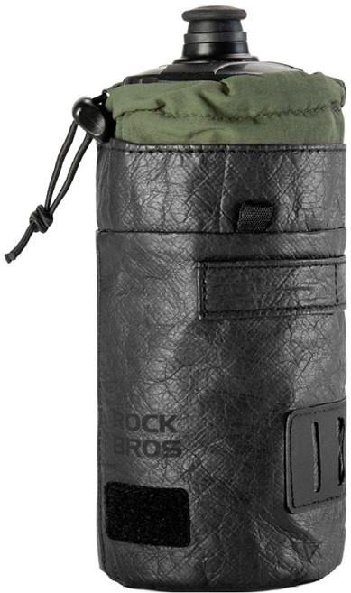 락브로스 스탬파우치 핸들바 물통 자전거 가방 DB004, 카키, 1개