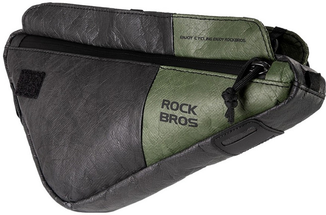 락브로스 자전거 삼각 프레임 탑튜브 하단 가방 DB003, 카키, 1개