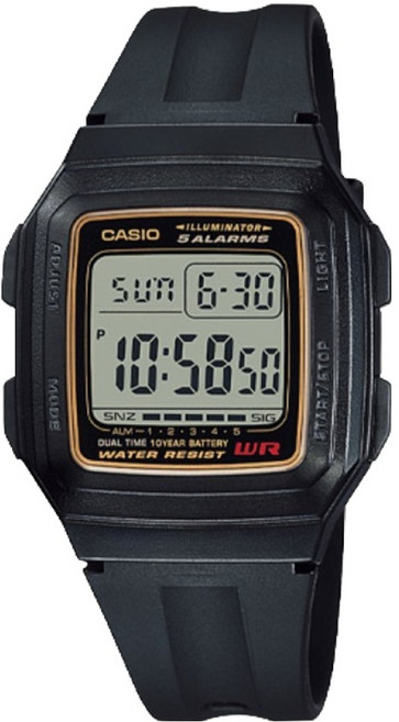 CASIO 卡西歐 男士入伍禮物 軍人應援訊息 刻字電子手錶 F-201WA-9A