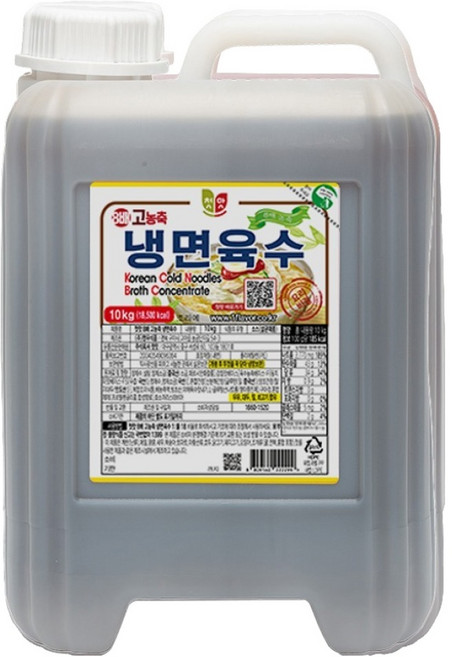 첫맛 8배 고농축 냉면육수, 10kg, 1개