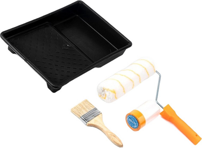 지오비즈 셀프 페인트 페인팅키트 페인트붓 + 페인트롤러 + 페인트트레이 + 커버링테이프 세트, 1세트