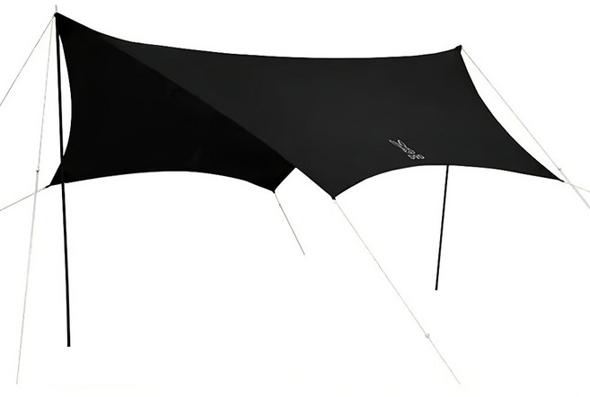 DOPPELGANGER OUTDOOR Itsuka No Tarp 多人天幕 TT5-631-BK, 黑色
