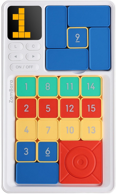 잼바라 두뇌발달 자석 슬라이드 블럭퍼즐, 화이트, 1개