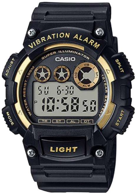 카시오각인 남성용 응원메세지 군인 전자 손목시계 W-735H-1A2