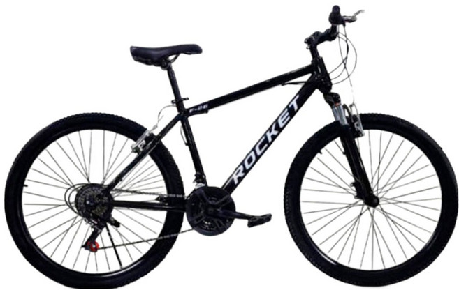 닥터바이크 21단 스틸프레임 미조립 MTB 자전거 F-26S ROCKET 66cm 방문설치, 블랙, 170cm, 1개