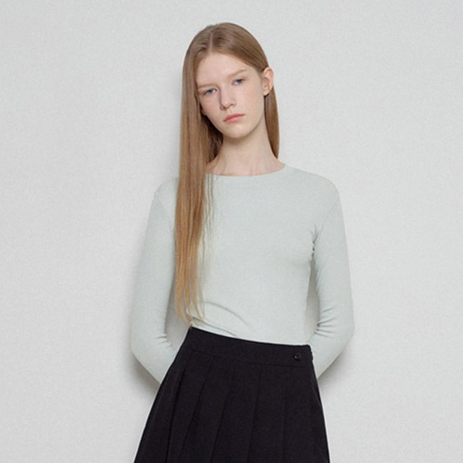 리스트 여성용 베이직 라운드넥 티셔츠 TSJTSO72030