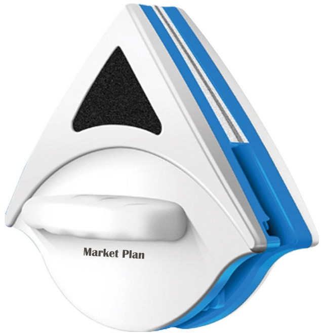 마켓플랜 포인터 클린 자석 창문닦이, 1개, 블루