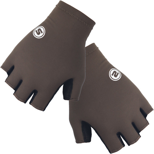 사일런스 프리미엄 MTB 로드 사이클 라이더 반장갑 양손 세트, 브라운, 1세트