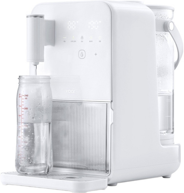 보아르 아가온 분유포트 대용량 보온 원터치 출수 분리형 물통 3L, VBNM-002WH