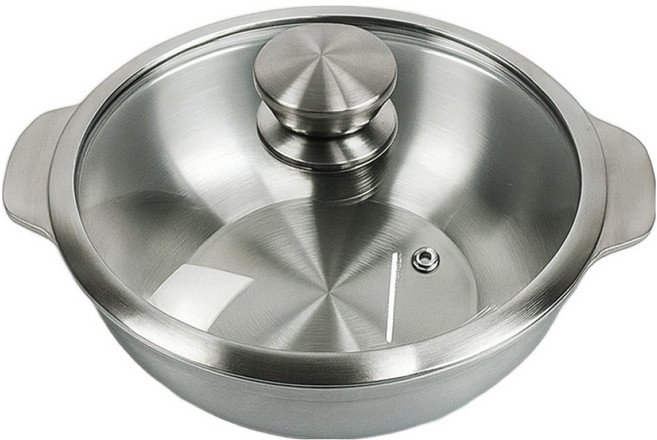 CARITAS 알라딘 인덕션 통5중 미니 304 스텐 냄비 25.1cm, 20cm, 실버, 1개