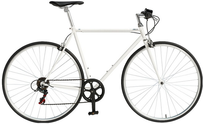 오투휠스 클리오 7 입문용 하이브리드 자전거 7단 700C 470, 화이트, 1개, 165cm