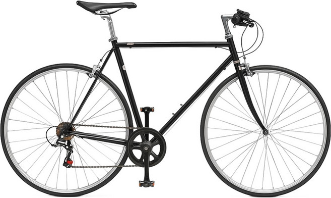 오투휠스 클리오 7 입문용 하이브리드 자전거 7단 700C 530, 블랙, 1개, 168cm