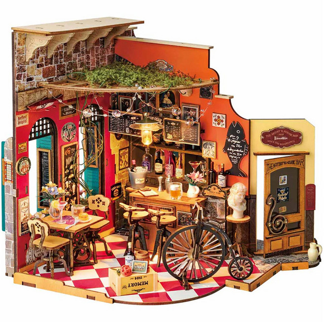 로보타임 DIY 미니어처 다이닝 치어스바 DG173, 혼합색상, 1개, 312피스