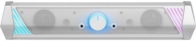 브리츠 프리미엄 PC 사운드바 RGB LED 게이밍 스피커, BZ-SP300X, 화이트