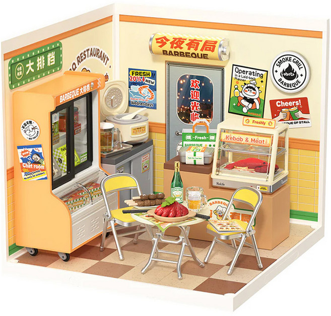 로보타임 DIY 미니어처 가맥집 DW022, 혼합색상, 1개, 120피스