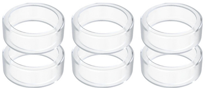 스페이스쉴드 에이수스 로그 엘라이 X 호환 아날로그 게이밍 갈림방지 실리콘 스틱 가드링, 투명, 6개