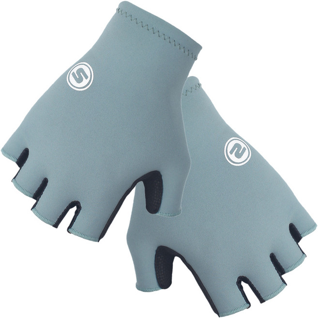 사일런스 프리미엄 MTB 로드 사이클 라이더 반장갑 양손 세트, 라이트블루, 1세트