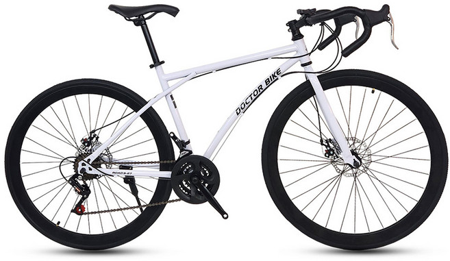 닥터바이크 ROAD S-27 하이브리드 스틸 디스크 브레이크 11kg 신장 155~175cm 방문설치, 화이트, 170cm, 1개