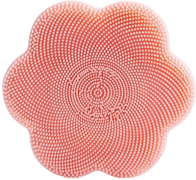 셀비아 실리콘 꽃잎 흡착 모공 딥클렌징 세안브러쉬, 1개, 핑크