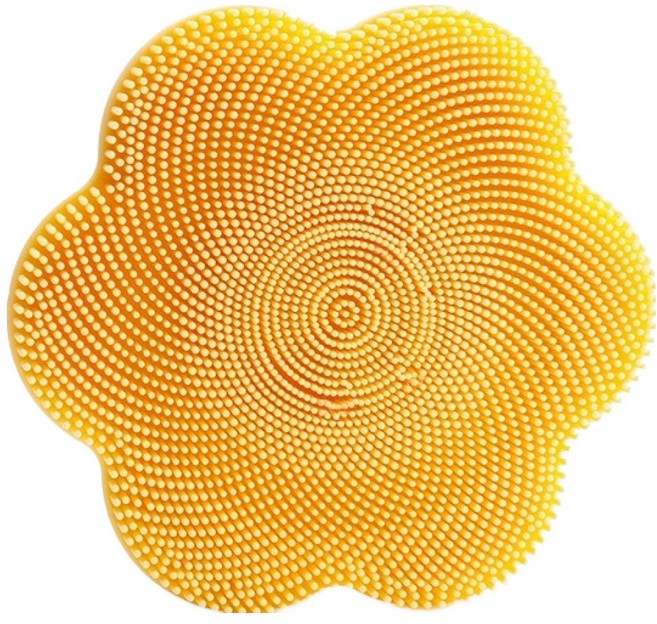 셀비아 실리콘 꽃잎 흡착 모공 딥클렌징 세안브러쉬, 1개, 연노랑