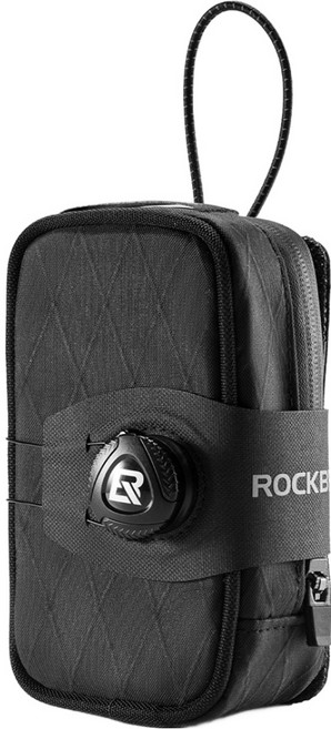 락브로스 물통거치 컴팩트 자전거 안장가방 P010, 블랙, 1개