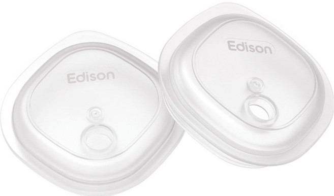 에디슨 실리콘 양손 빨대컵 뚜껑 투명, 2개, 단품