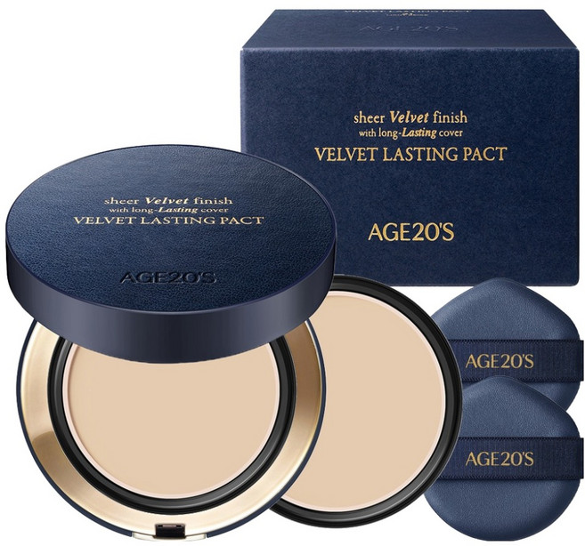 에이지투웨니스 벨벳 래스팅 팩트 본품 14g + 리필 14g 세트, 23N 뉴트럴, 1개