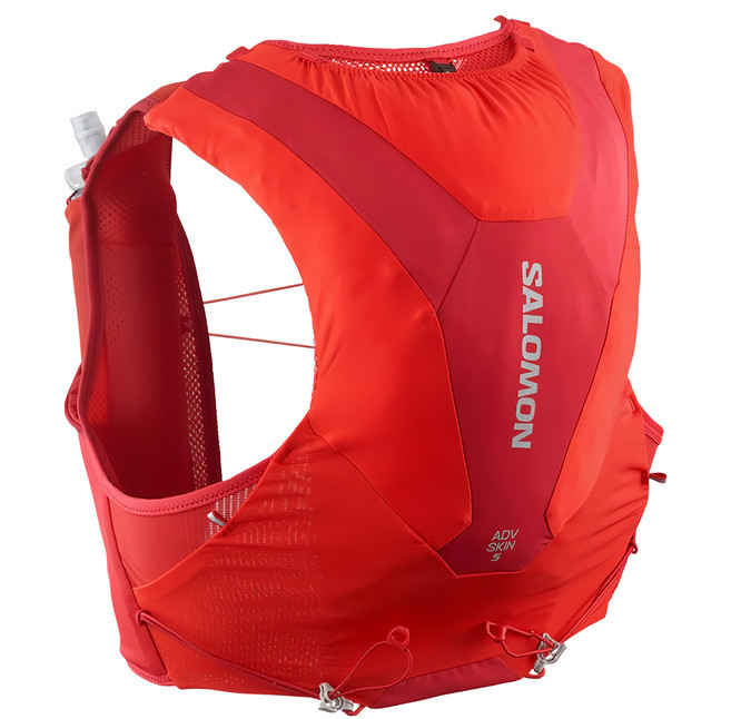 SALOMON ADV SKIN 5 水袋背包組, 1個, 火炬紅