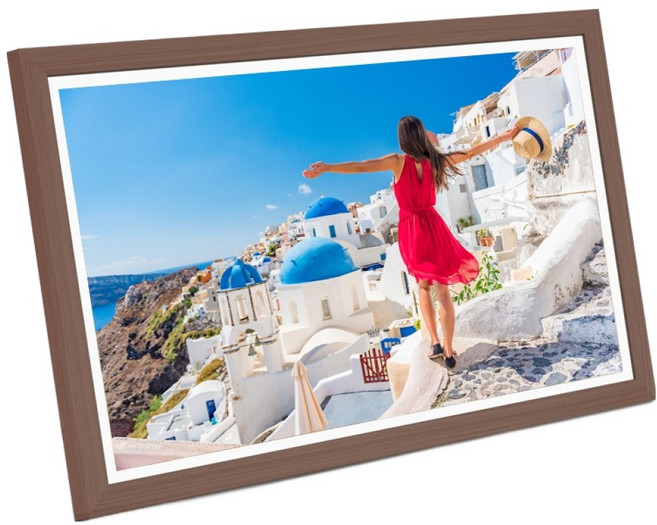 카멜 터치 클라우드 디지털액자 54.6cm, CPF221OIPS, 월넛